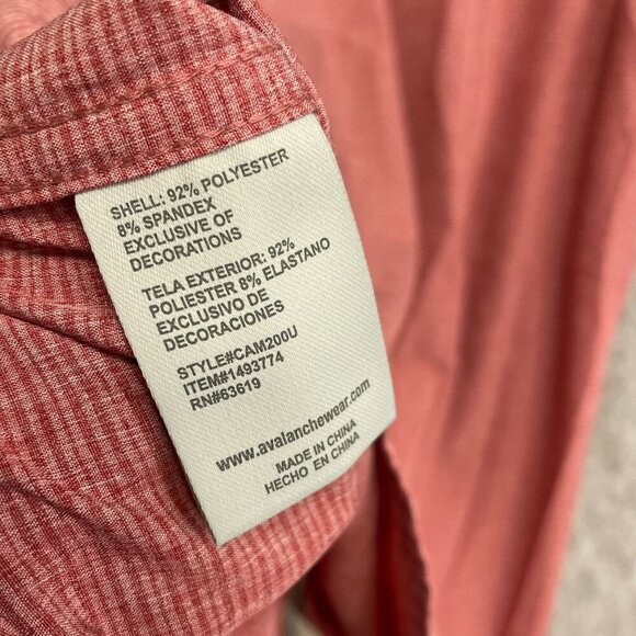NWOT Avalanche Men's L Red Short Sleeve Button-Down Shirt Outdoor - Picture 7 of 8